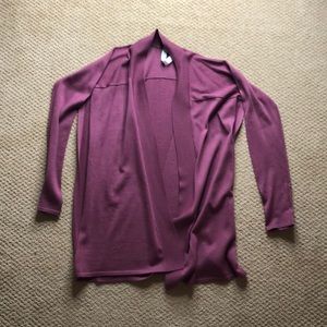 Maroon long cardigan sweater